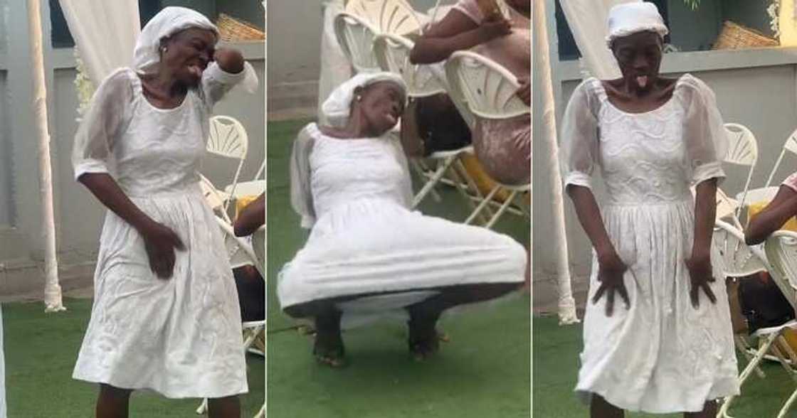 Old woman dances boldly in public