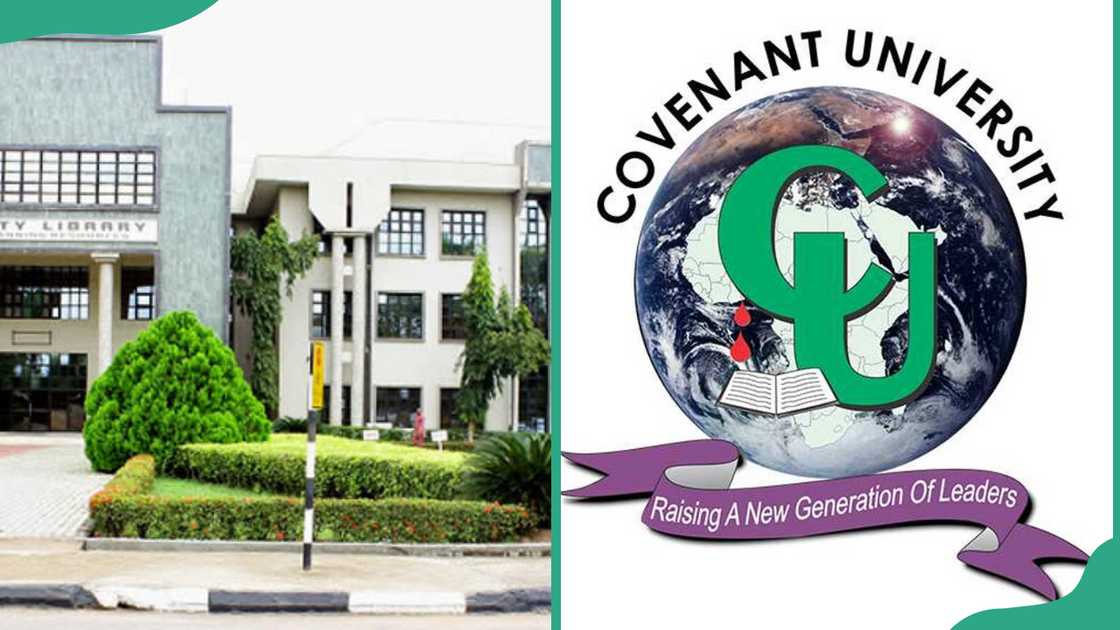 Covenant University library and logo Covenant University library and logo