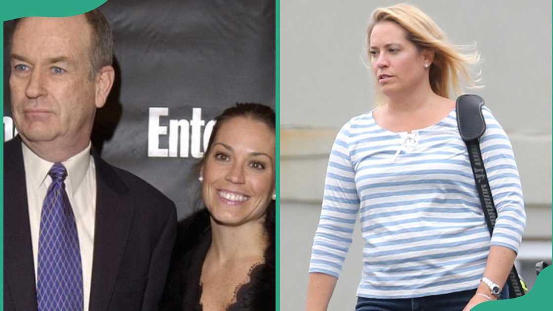 Maureen McPhilmy with Bill O'Reilly and after divorcing him