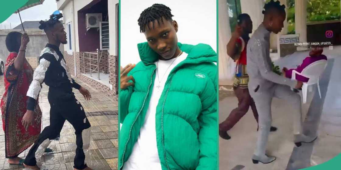 Comedian IamDikeh imitates Zinoleesky's viral video. Comedian IamDikeh imitates Zinoleesky's viral video.