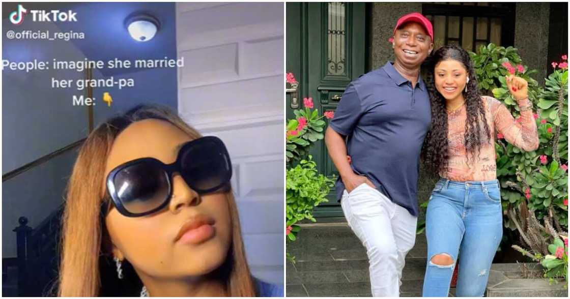 Actress Regina Daniels and her husband