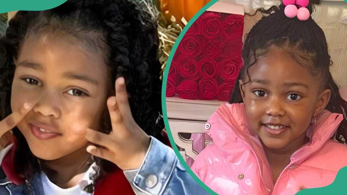 Xylo Richardson is in a denim jacket and white T-shirt showing her fingers (L). Lil Scrappy's daughter in a pink jacket (R) Xylo Richardson is in a denim jacket and white T-shirt showing her fingers (L). Lil Scrappy's daughter in a pink jacket (R)