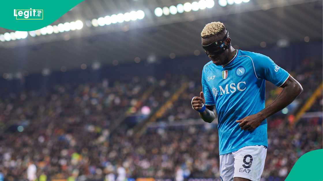Victor Osimhen, Udinese, Napoli, Stadio Friuli, Udine, Italy, Serie A. Victor Osimhen, Udinese, Napoli, Stadio Friuli, Udine, Italy, Serie A.