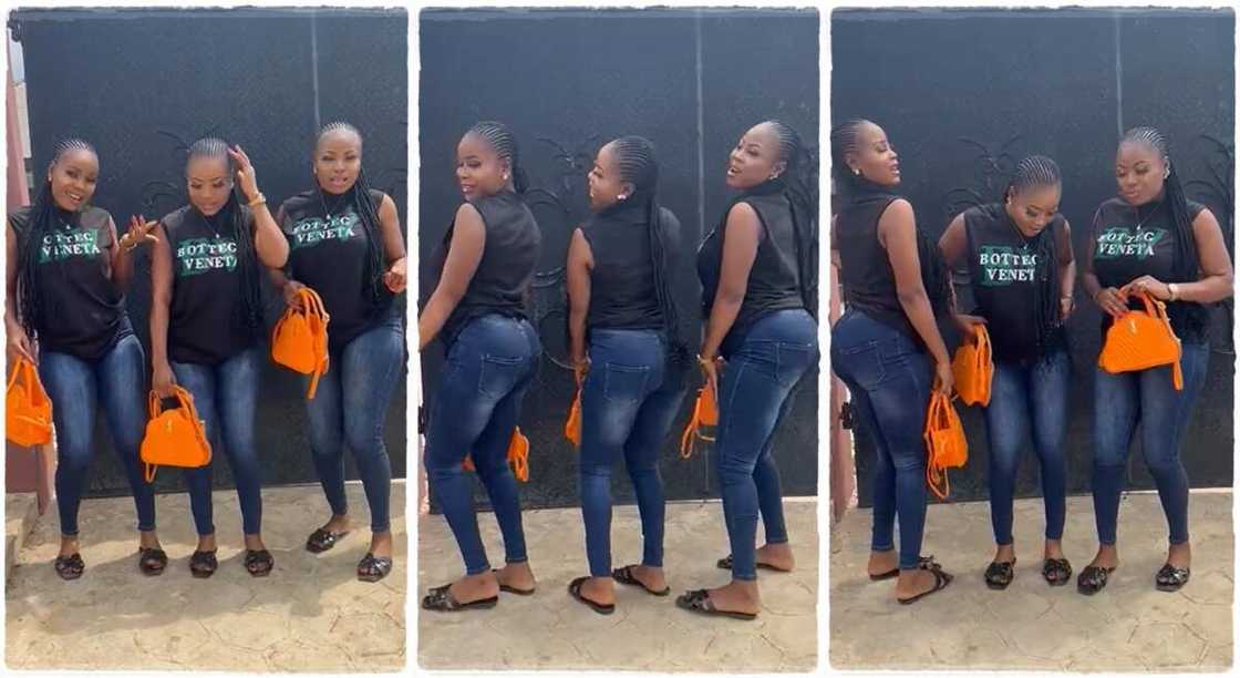 Photos of a set of triplets dancing in a sweet way. Photos of a set of triplets dancing in a sweet way.