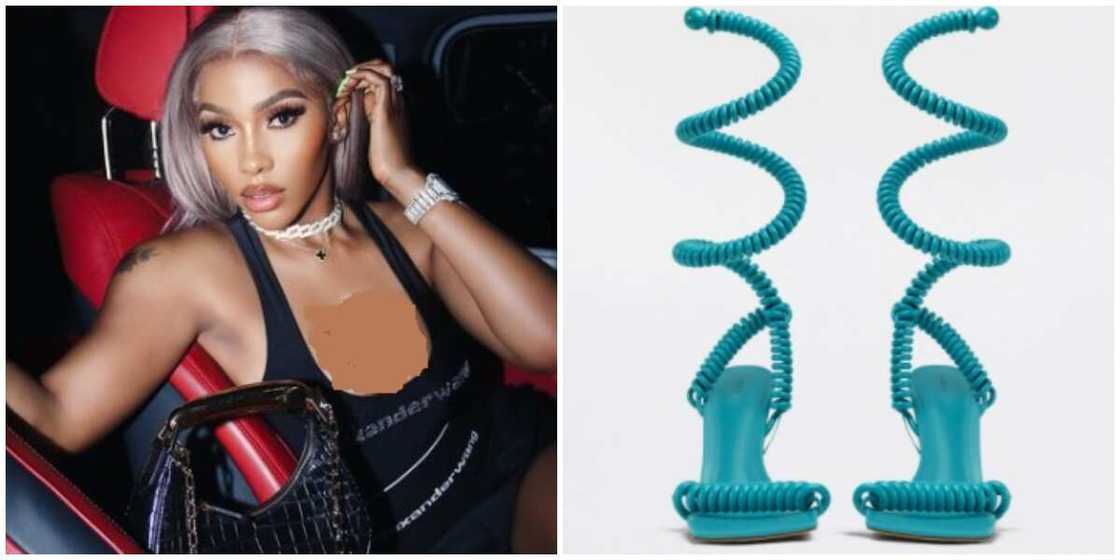 Photos of Mercy Eke and Bottega shoes. Photos of Mercy Eke and Bottega shoes.