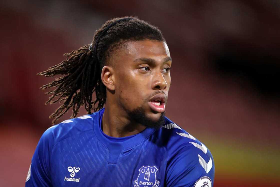 Alex Iwobi in action for Everton. Alex Iwobi in action for Everton.