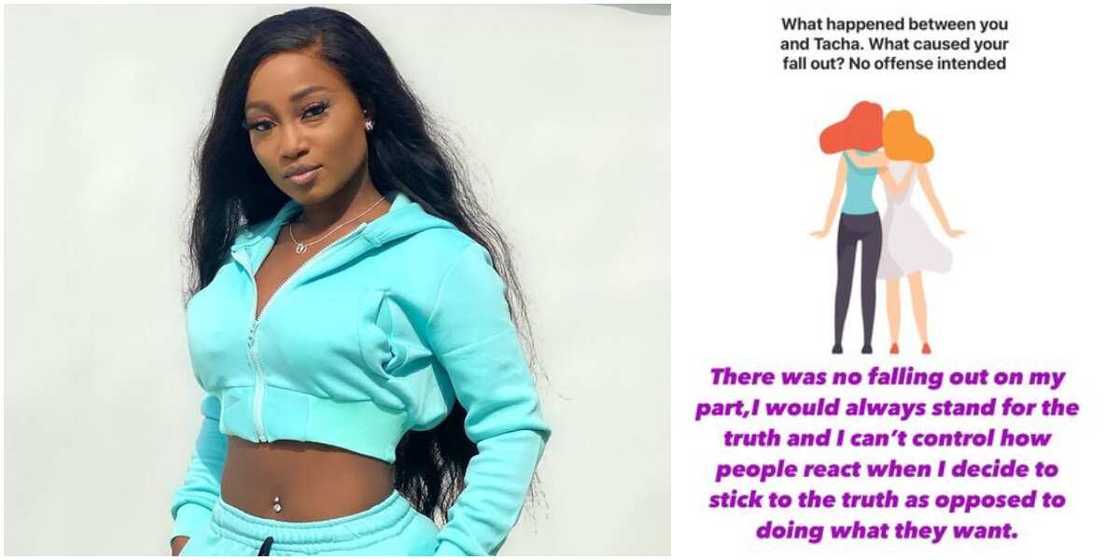 No falling out on my part, BBNaija's Esther addresses beef with Tacha No falling out on my part, BBNaija's Esther addresses beef with Tacha