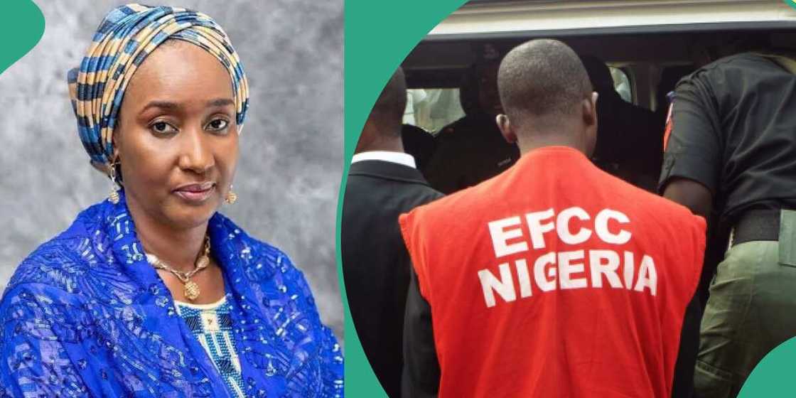 EFCC, Buhari, Sadiya Umar-Farouk EFCC, Buhari, Sadiya Umar-Farouk