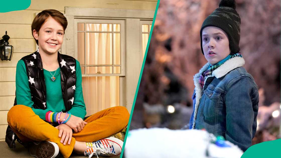 Ames McNamara wearing light and heavy outfits