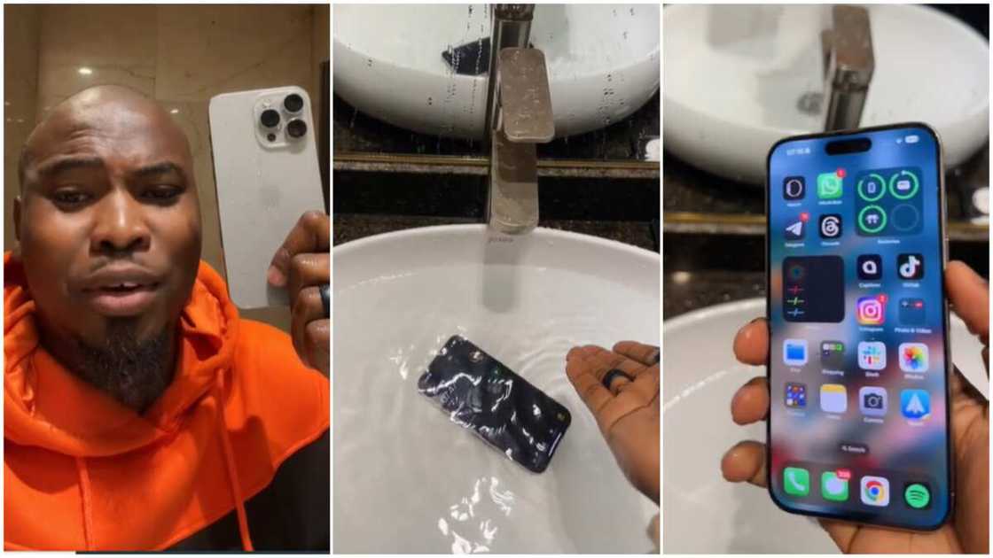 iPhone 15 water test/Man got Pro Max edition. iPhone 15 water test/Man got Pro Max edition.