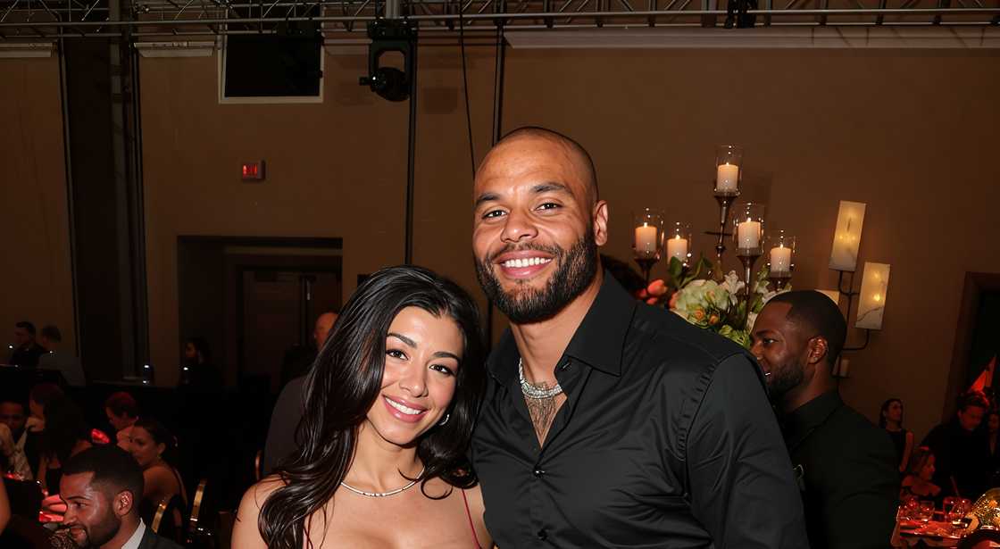 Sarah Jane Ramos and Dak Prescott pose at the Gateway Celebrity Fight Night Sarah Jane Ramos and Dak Prescott pose at the Gateway Celebrity Fight Night