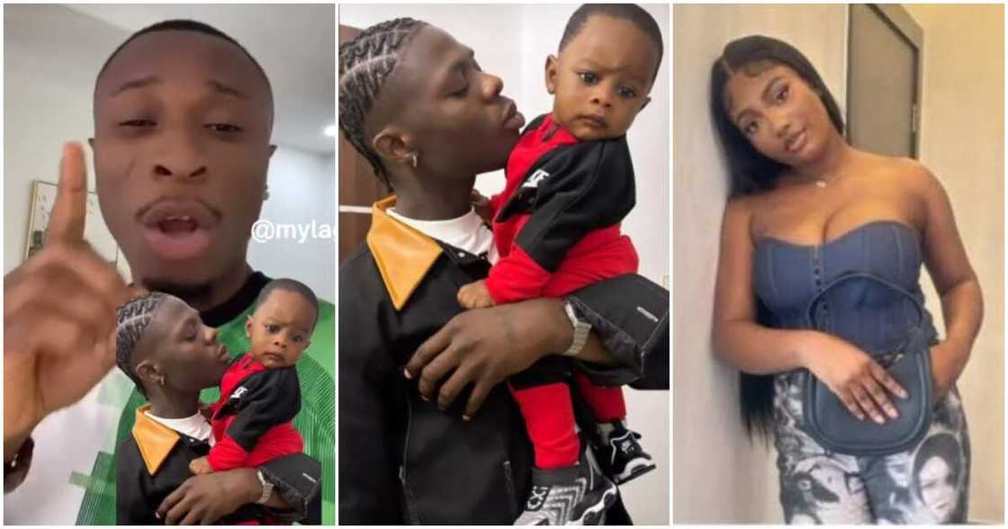 Mohbad's wife, Omawunmi Aloba, Mohbad's son Mohbad's wife, Omawunmi Aloba, Mohbad's son