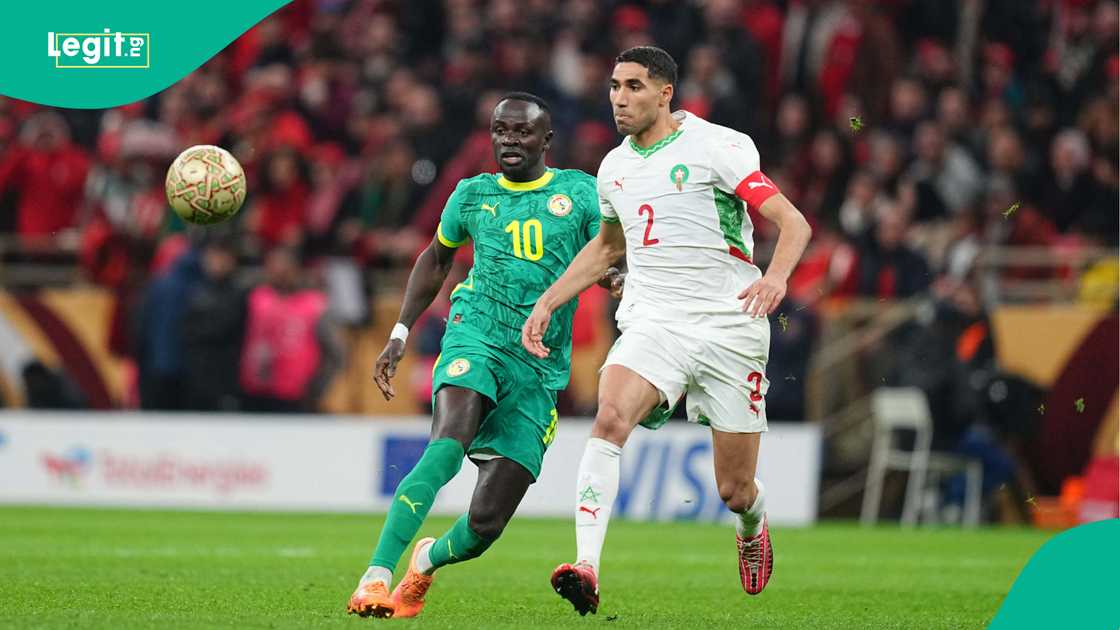 Sadio Mane, Achraf Hakimi, Senegal, Morocco, AFCON 2025. Sadio Mane, Achraf Hakimi, Senegal, Morocco, AFCON 2025.