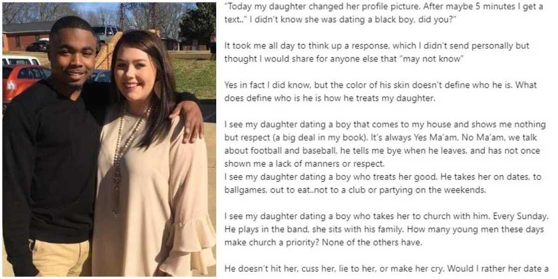Reactions as Oyinbo woman speaks on daughter dating a black boy in lengthy post Reactions as Oyinbo woman speaks on daughter dating a black boy in lengthy post