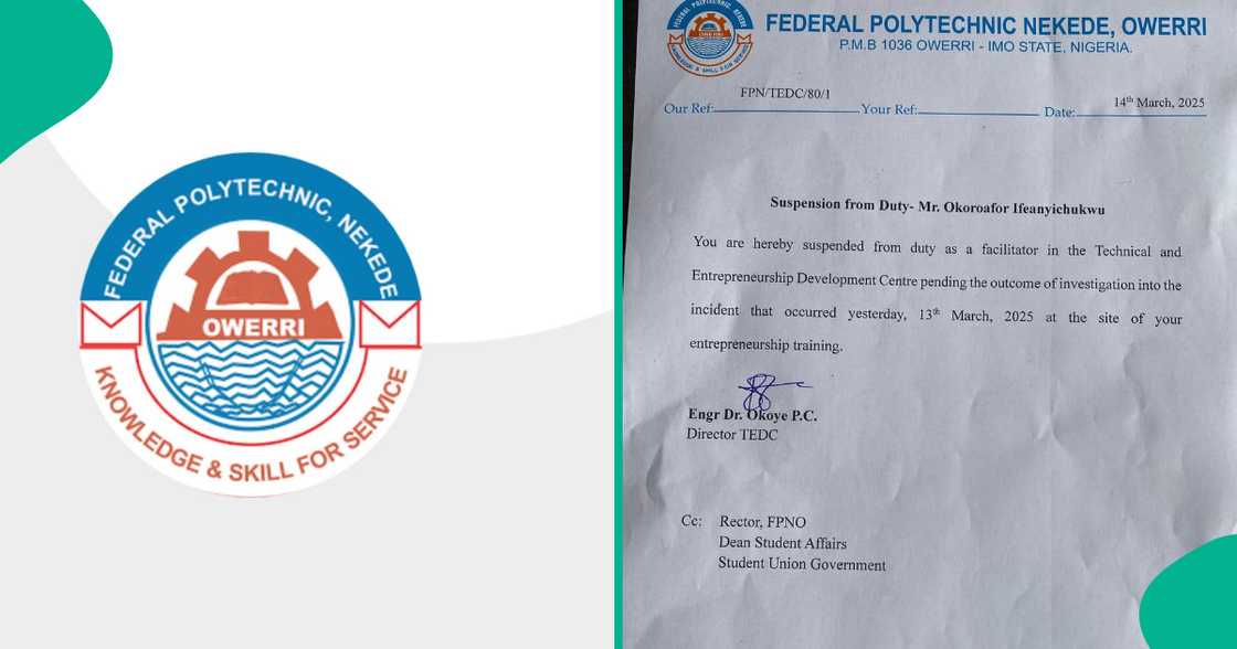 Mixed reactions as Federal Polytechnic Nekede suspends teacher who assaulted sick male student Mixed reactions as Federal Polytechnic Nekede suspends teacher who assaulted sick male student