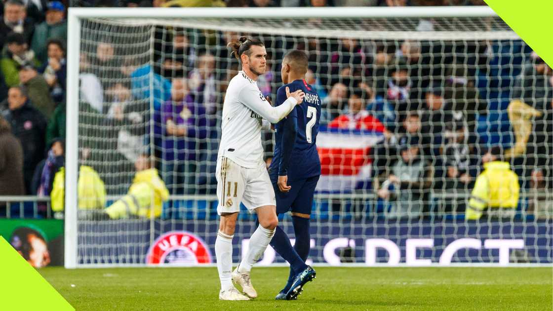 Gareth Bale with Kylian Mbappe