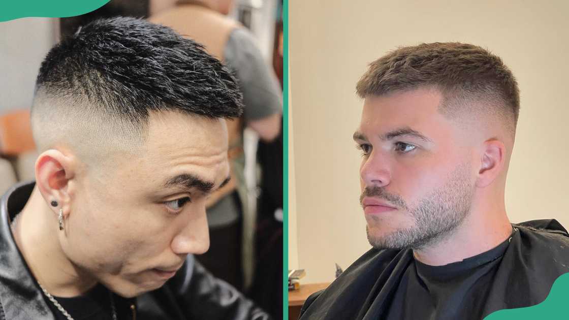 Crew chopped  with mid-fade