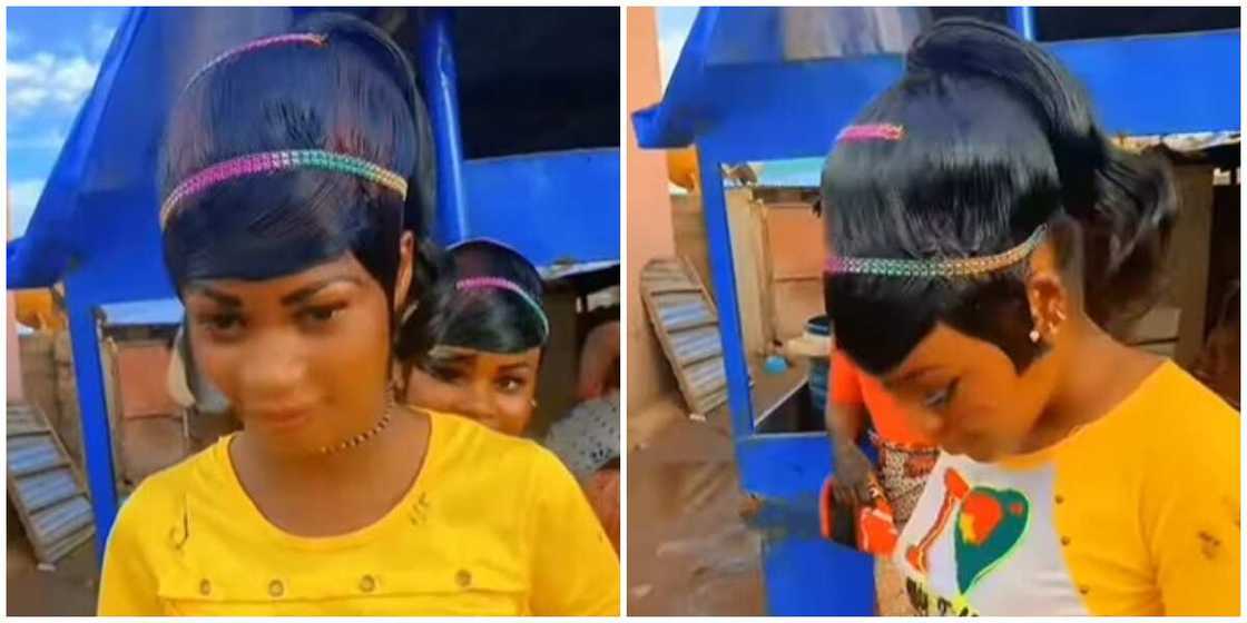 Photos of two young girls with same hairstyle. Photos of two young girls with same hairstyle.