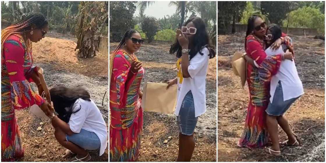 Perfect Christmas gift: BBNaija's Kaisha receives two and a half plot of land from mother