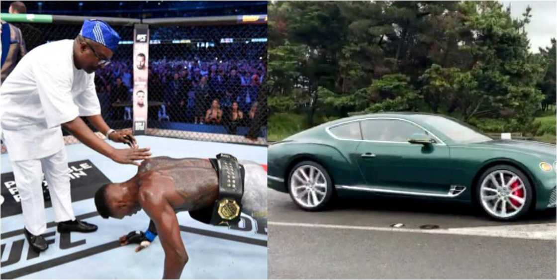 Israel Adesanya gifts dad Bentley Continental GT worth N76m shortly after loss to Blachowicz