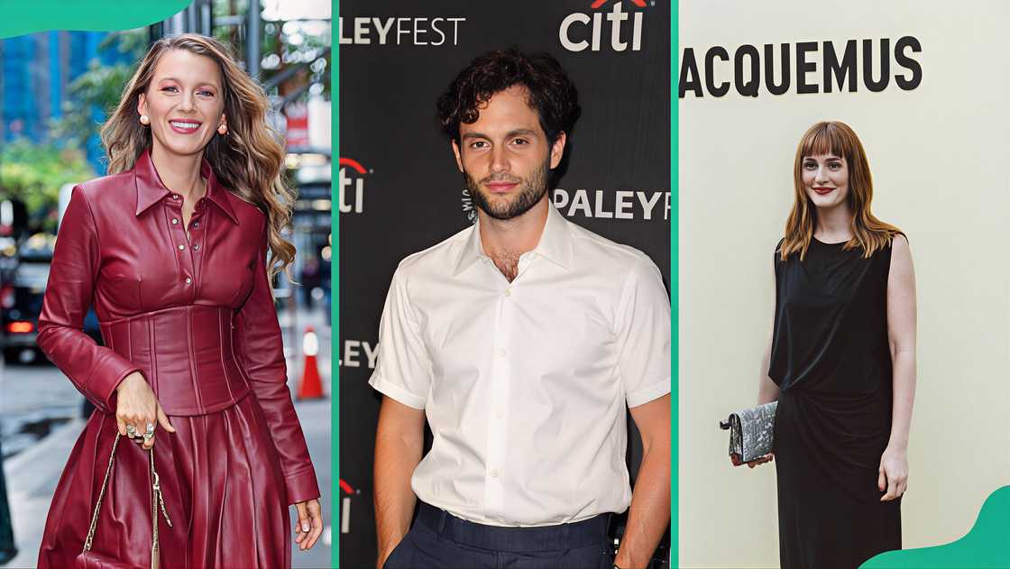Blake Lively, Penn Badgley, Leighton Meester posing for a photo Blake Lively, Penn Badgley, Leighton Meester posing for a photo