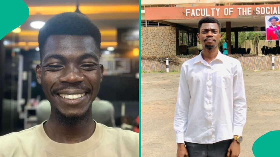 Nigerian man celebrates finishing 100 level in viral video. Nigerian man celebrates finishing 100 level in viral video.