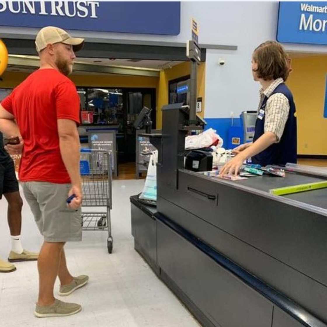 The stranger rewarded the son's hardwork. The stranger rewarded the son's hardwork.