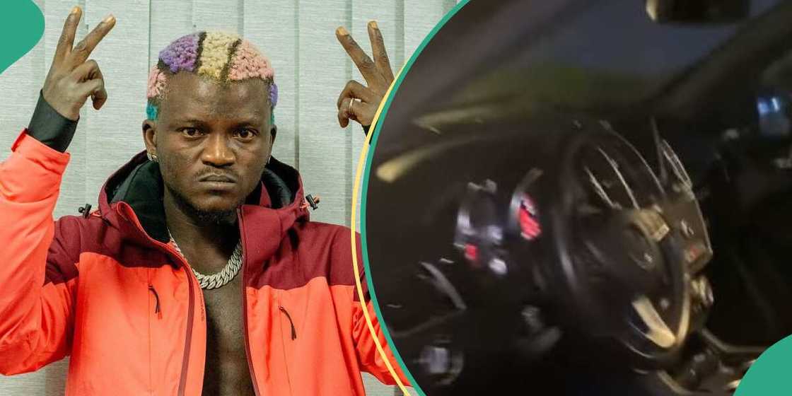 Portable rejoices as he buys brand new Benz. Portable rejoices as he buys brand new Benz.