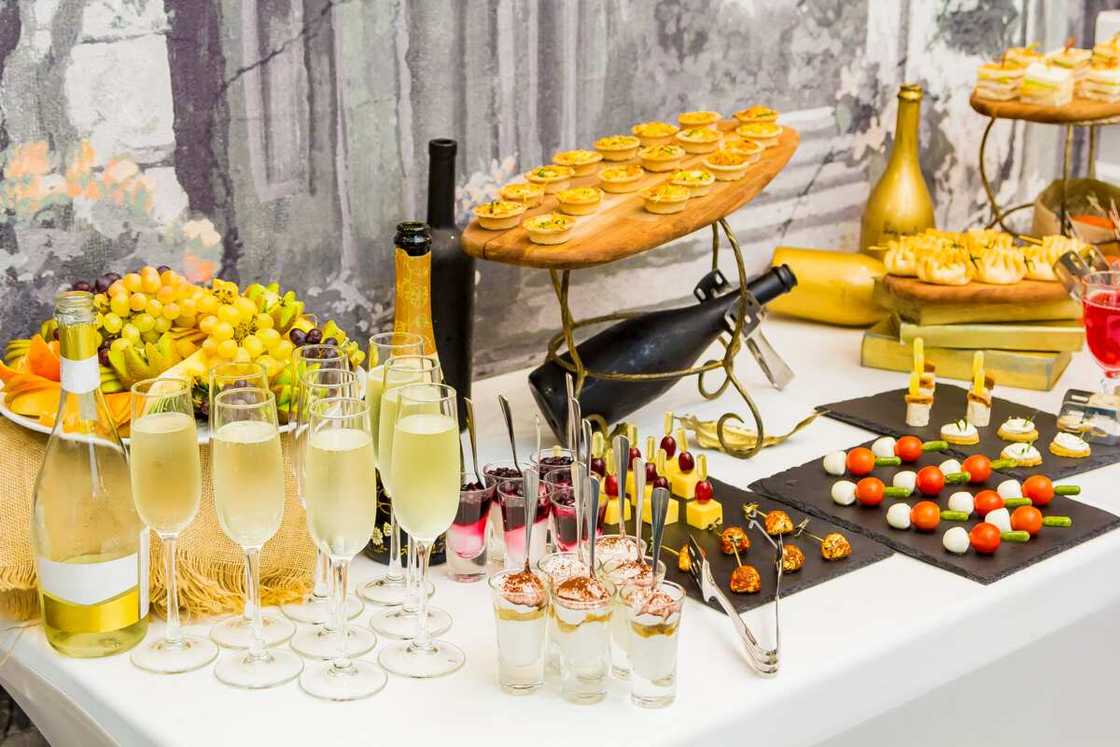 Delicious desserts on the banquet table Delicious desserts on the banquet table