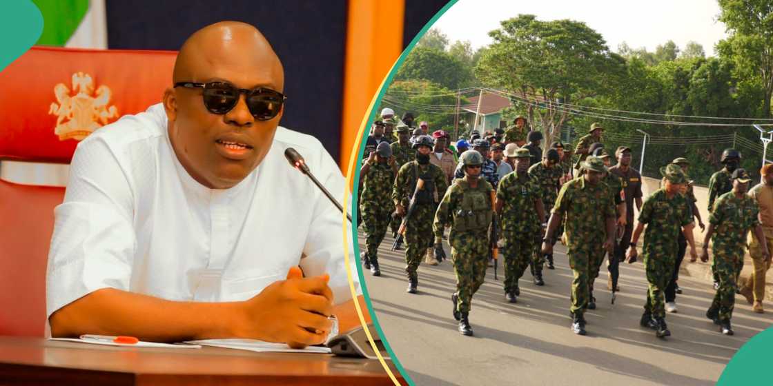 Soldiers, tanks move into Rivers Govt House after a state of emergency declaration Soldiers, tanks move into Rivers Govt House after a state of emergency declaration