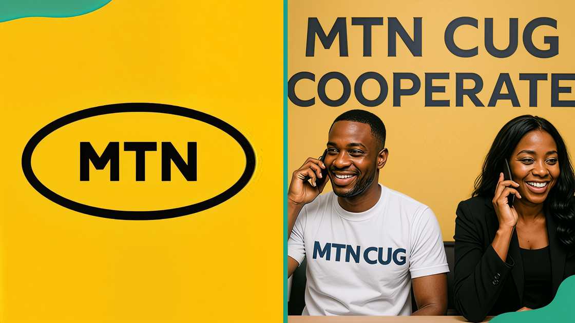 MTN logo (L). MTN staff on a promotional setup (R) MTN logo (L). MTN staff on a promotional setup (R)
