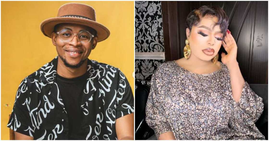 Photos of Solomon Buchi and crossdresser Bobrisky