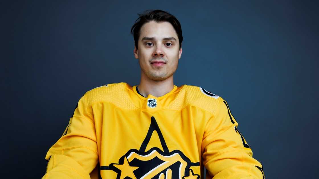 Sebastian Aho of the Carolina Hurricanes poses for his portrait