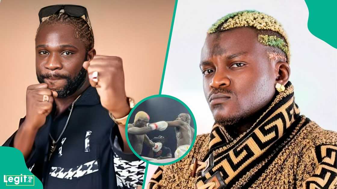 Speed Darlington mocks Portable for falling to the ground during Carter Efe boxing match, says he remained standing in their own fight Speed Darlington mocks Portable for falling to the ground during Carter Efe boxing match, says he remained standing in their own fight Speed Darlington mocks Portable after he lost to Carter Efe in boxing match
