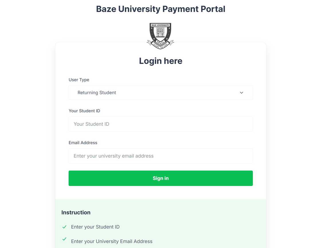 Baze University school fees payment process Baze University school fees payment process