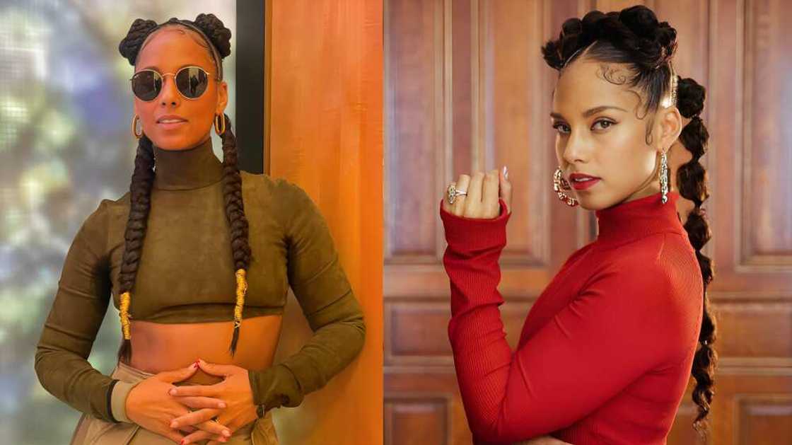Alicia Keys' pigtails hairstyles Alicia Keys' pigtails hairstyles