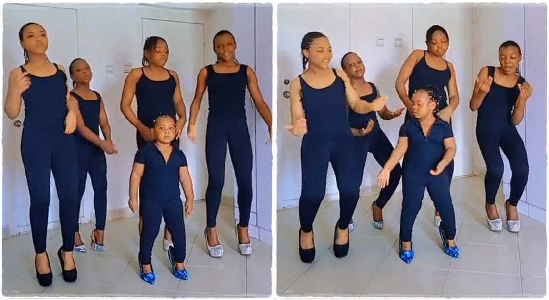 Photos of 5 female children belonging to one parent.