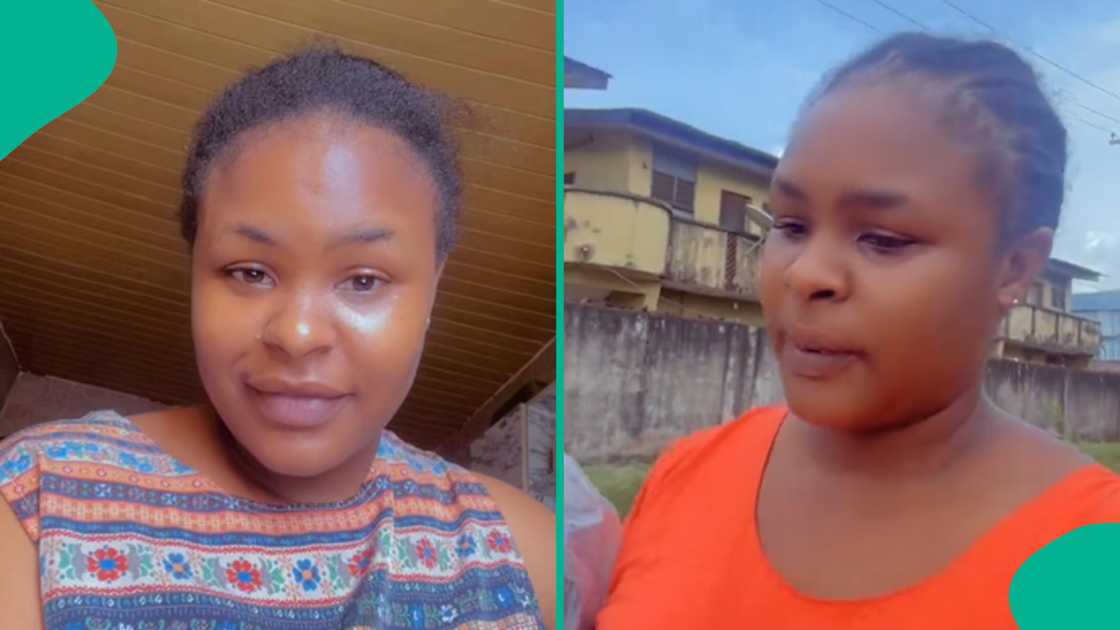 Lady shows message she got from her husband. Lady shows message she got from her husband.