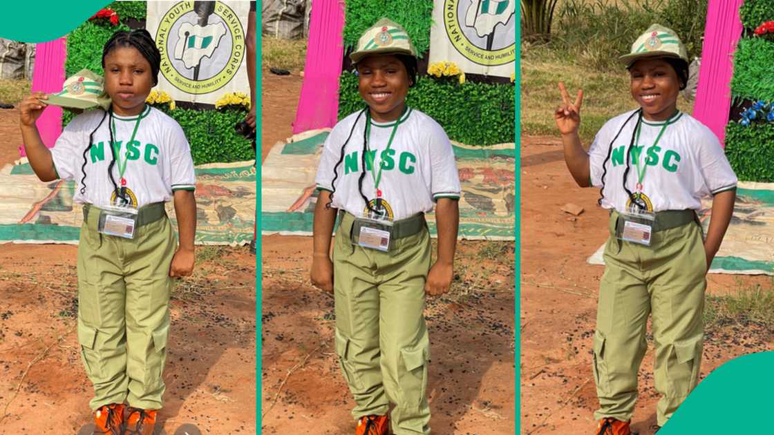 Lady who shared her NYSC photos sparks reactions online. Lady who shared her NYSC photos sparks reactions online.