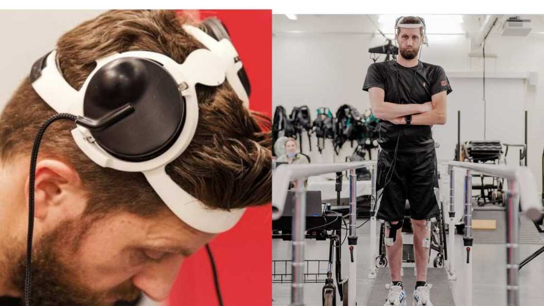 A man with the implants A man with the implants