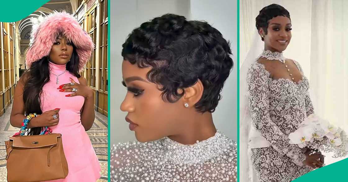 Sophia Momodu's pixie cut hairstyle trend online. Sophia Momodu's pixie cut hairstyle trend online.