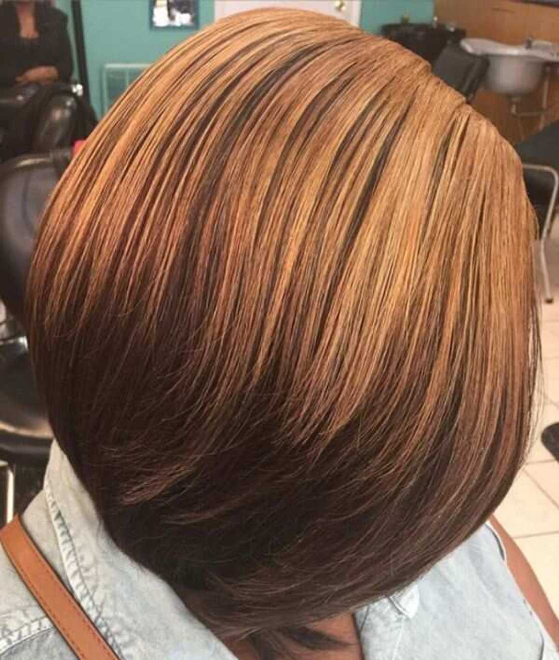 Dark hair with highlights Dark hair with highlights