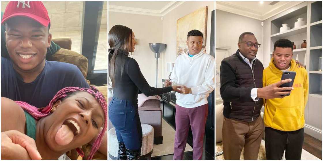 Fewa at 21: Big Sisters DJ Cuppy, Temi Otedola Celebrate Their Little Brother’s Birthday with Lovely Posts