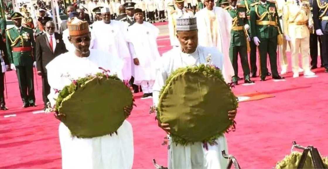 Magashi joins Buhari to remember fallen heroes Magashi joins Buhari to remember fallen heroes