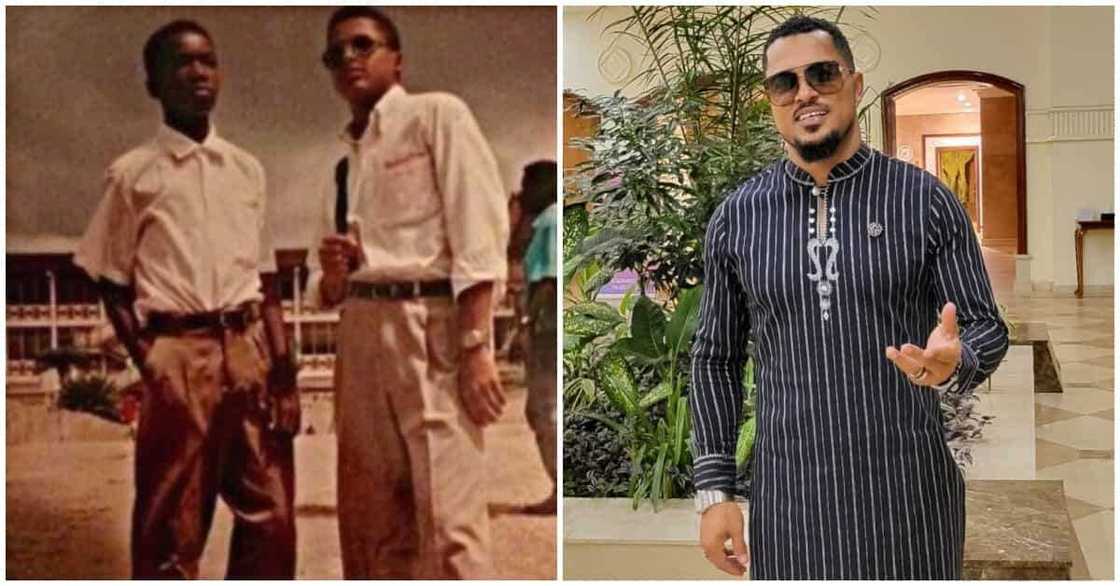 Childhood photo of Van Vicker in Mfantsipim School in 1993 Childhood photo of Van Vicker in Mfantsipim School in 1993