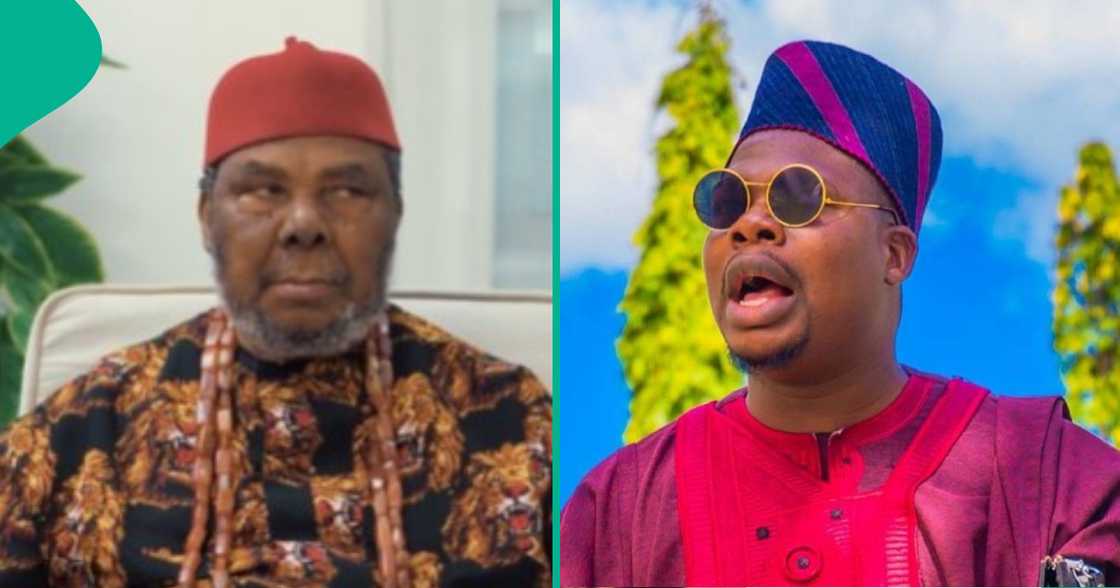 Pete Edochie in a skit. Pete Edochie in a skit.