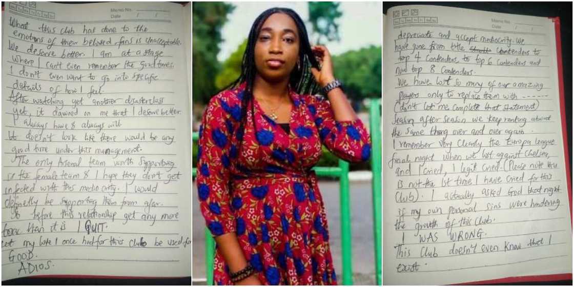 Faithflulness Itohan Albert has broken up with Arsenal Faithflulness Itohan Albert has broken up with Arsenal
