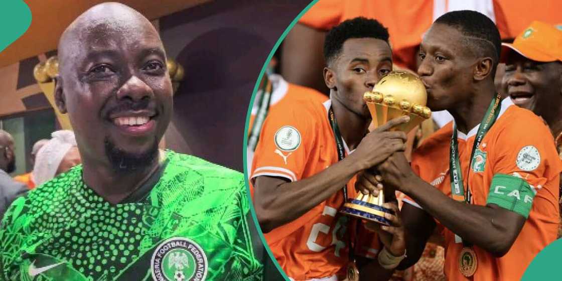 Obi Cubana shares video of him at a stadiums in Abidjan. Obi Cubana shares video of him at a stadiums in Abidjan.