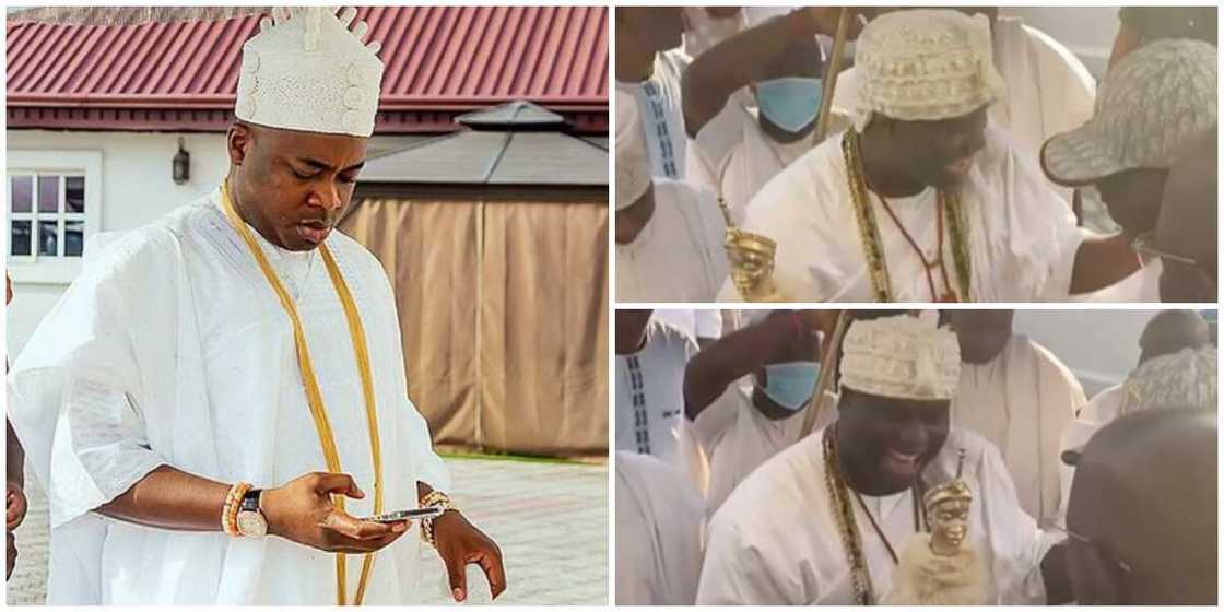 Moment Ooni of Ife Arrived at 45th Birthday Party of Oba Saheed Elegushi Moment Ooni of Ife Arrived at 45th Birthday Party of Oba Saheed Elegushi