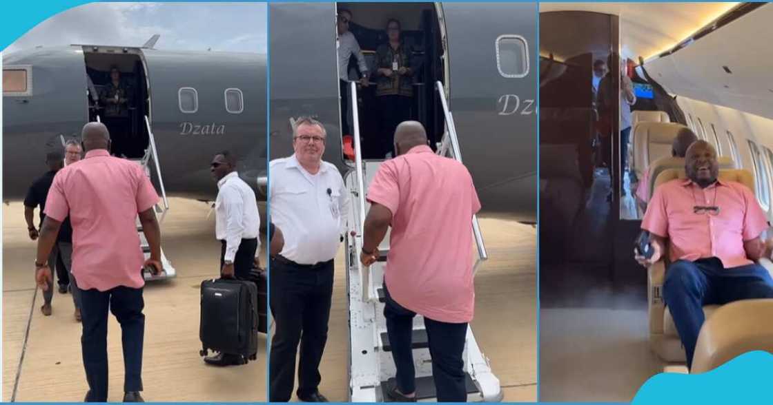 Ibrahim Mahama boarding his private jet Ibrahim Mahama boarding his private jet